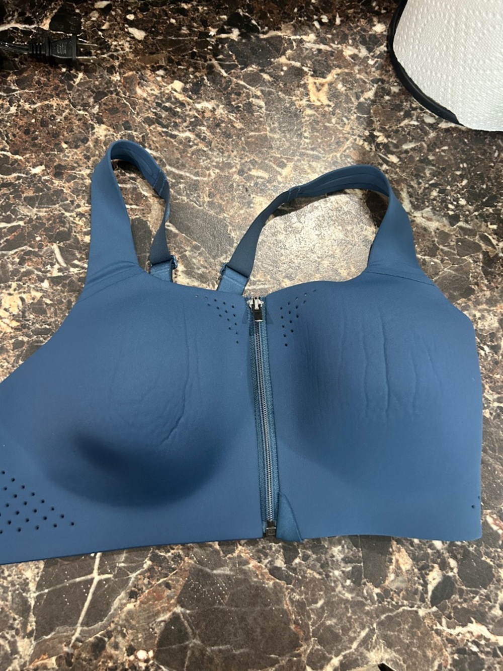 Victoria's Secret Navy Front-Zip Sports Bra